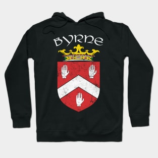 Byrne / Faded Style Family Crest Design Hoodie